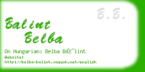 balint belba business card